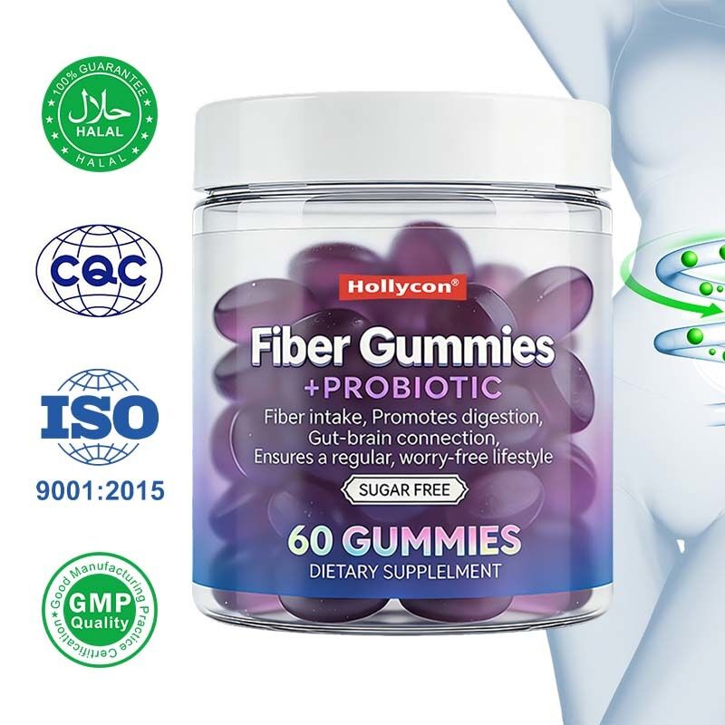 Pabrik Grosir Fiber Gummies, Bantuan Pencernaan Non-GMO untuk Kesesuaian Harian