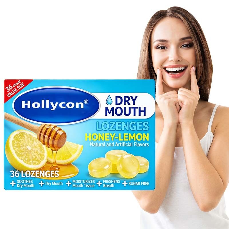 Manufactory Custom Dry Mouth Lozenges Freshens Breath and Provides Dry Mouth Relief Honey Ingredients Supplements