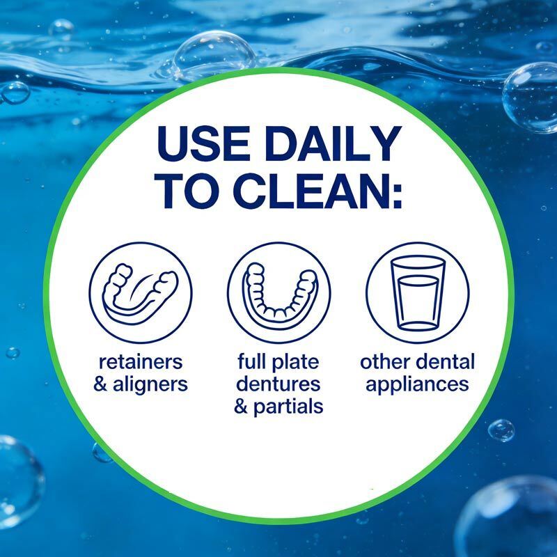 Factory Sell Mouthguard Cleaner Tablets, Gentle Dental Cleanser for Stain & Odor Removal, Refreshing Mint Oral Care