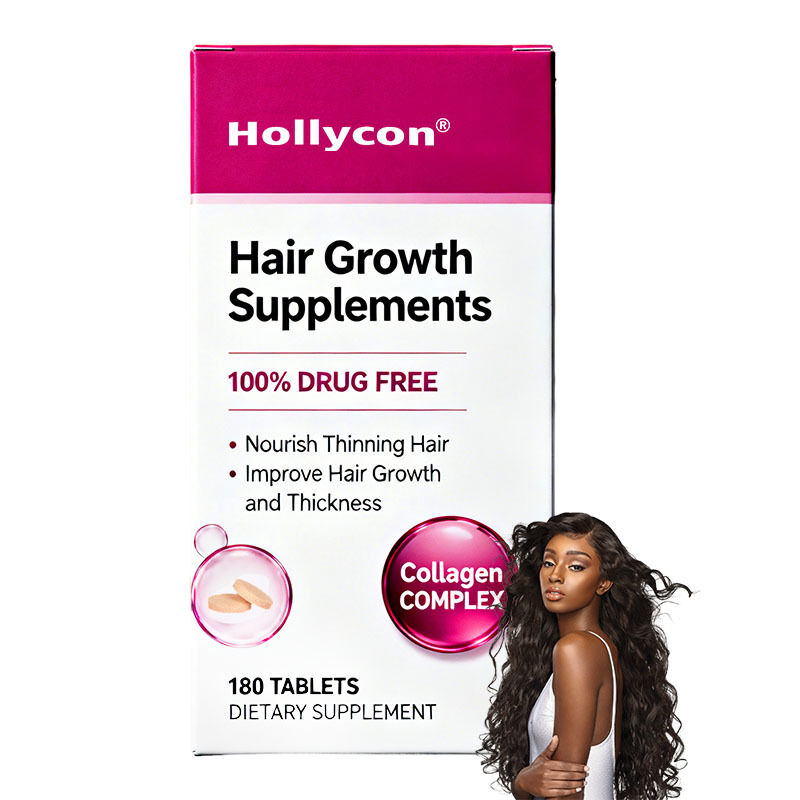 Suplemen Pertumbuhan Rambut dengan Biotin & Kolagen Laut untuk Menyimpan Rambut Runcing Meningkatkan Pertumbuhan Rambut dan Ketebalan untuk Wanita