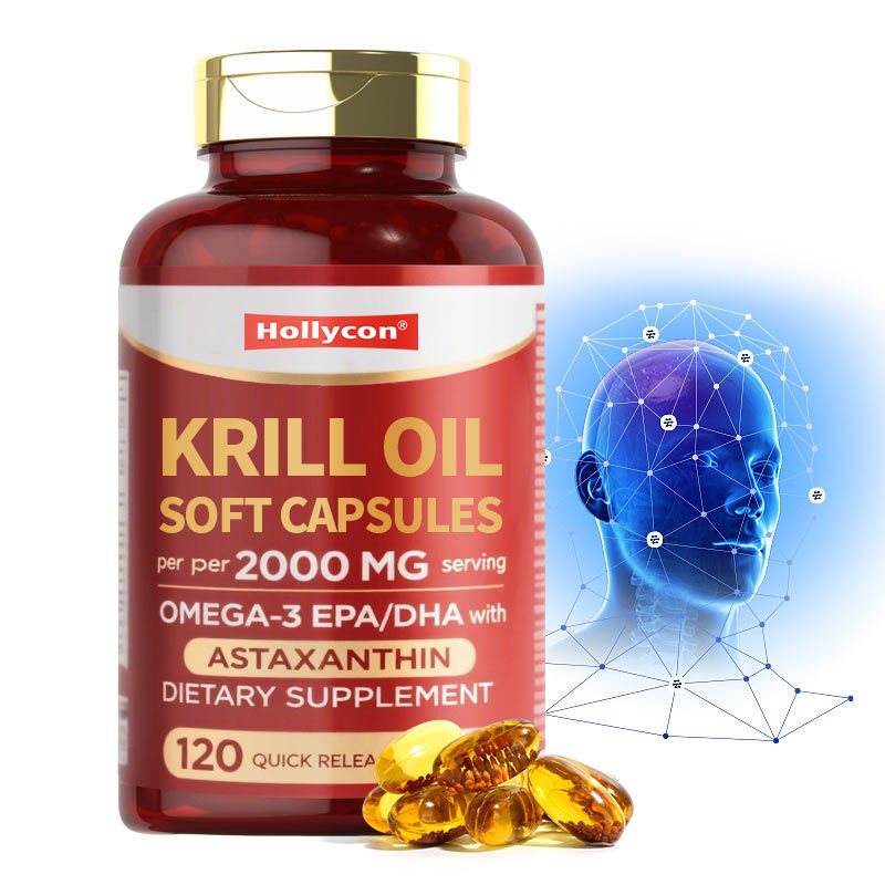 OEM/ODM Premium Omega-3 Krill Oil Softgels Concentrated EPA DHA for Heart Brain Health Support