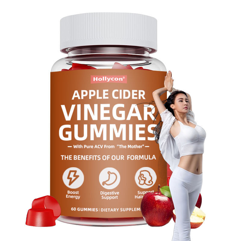Suplemen penurunan berat badan Advance untuk meningkatkan detoksifikasi energi & membersihkan rambut & kulit dukungan pencernaan Apple Cider Vinegar Gummies