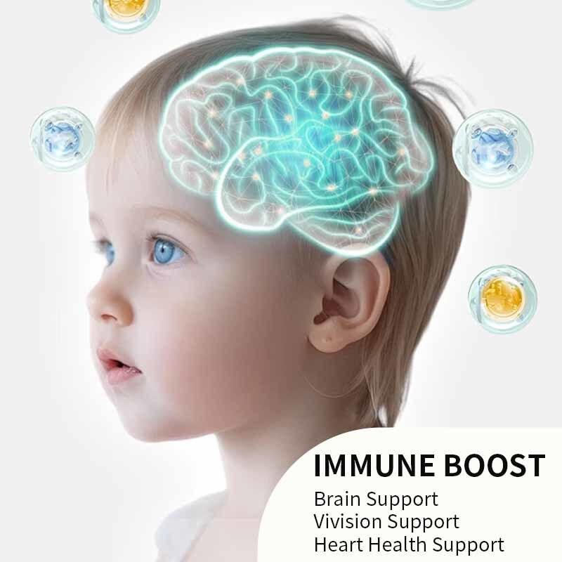 OEM/ODM Produsen Omega 3 Gummies for Kids Mendukung Kesehatan Otak & Jantung, Kekebalan, Kesehatan Mata dengan Omega 6 & 9, DHA