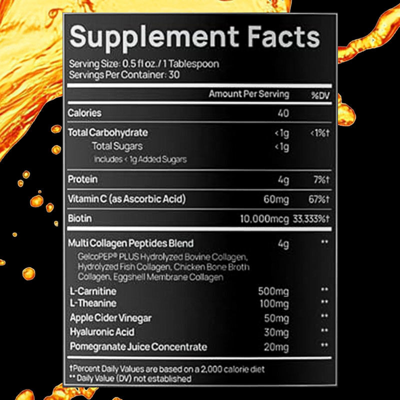 Kolagen Cairan Multi-Sumber dengan nutrisi protein harian yang seimbang dalam bentuk siap minum