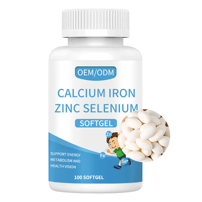 Kalsium Besi Seng Selenium Suplemen OEM Softgel Untuk Kesehatan Anak
