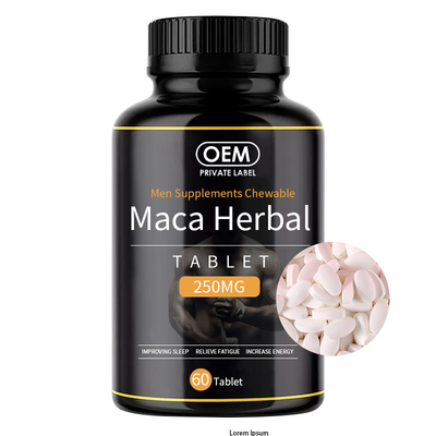 Tablet Suplemen Maca Hitam Kunyah yang Disetujui FDA Untuk Pria