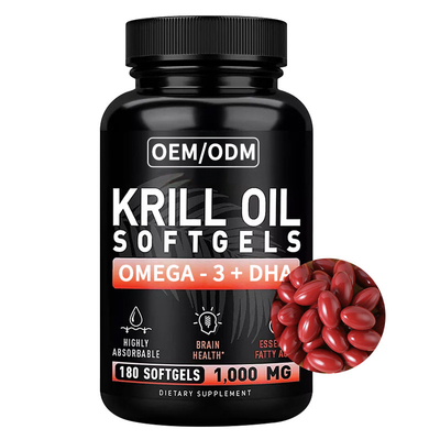 Suplemen Kapsul Minyak DHA Omega 3 Softgels Krill Untuk Kesehatan Jantung
