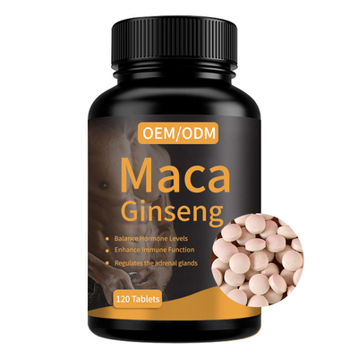 Suplemen Maca Ginseng Herbal Seksi yang Disesuaikan 120 Tablet