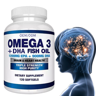 ODM Omega 3 Minyak Ikan Suplemen Nutrisi Diet Kekuatan Tiga Kali Lipat
