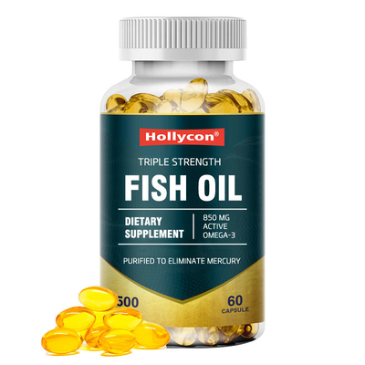 Suplemen Makanan Softgels Minyak Ikan ODM Mendukung Penglihatan Menunda Penuaan