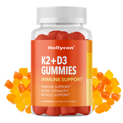 OEM Vitamin D3 K2 Gummies Kesehatan Tulang Dan Suplemen Gummies Dukungan Kekebalan Tubuh
