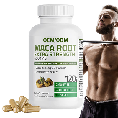 Boost Energy Suplemen Akar Maca Kekuatan Ekstra 4000mg Per Penyajian 120 Kapsul