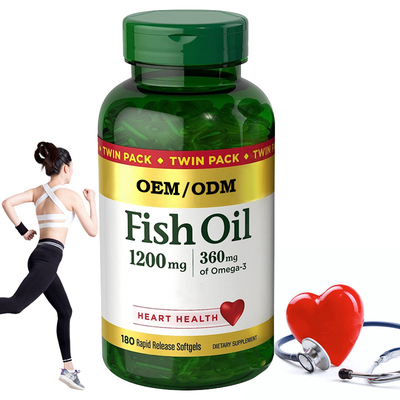 Minyak Ikan 1200Mg Mendukung Kesehatan Jantung Dengan Omega 3 EPA DHA Release Softgels