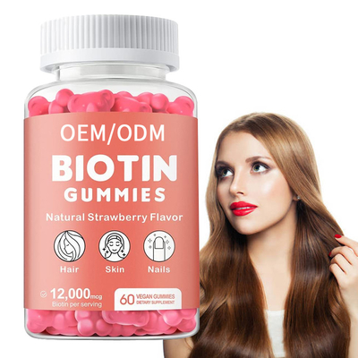 Label Pribadi Perawatan Kulit Biotin Vitamin Gummies Hair Skin And Nails Regrowth Gummies Capsules