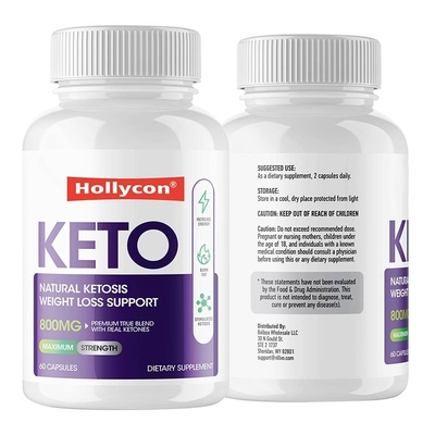 Suplemen Kesehatan Dukungan OEM Membakar Lemak Keto Weight Loss Slimming Capsule