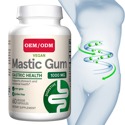 OEM Mastic Gum Capsules 1000mg Kekebalan Kesehatan Gastrointestinal Dan Kesehatan Mulut