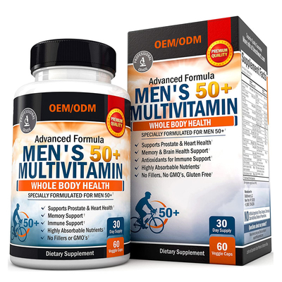 Multivitamin Pria Rasa Kustom Untuk Kinerja Fokus Energi Kapsul Multivitamin Seng Kalsium Magnesium
