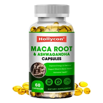 60 PCS Suplemen Maca Root Capsules OEM Cleanroom Male