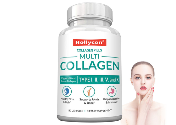 180PCS Multi Collagen Capsules Membantu Untuk Regenerasi Tendon Sendi Ligamen Dan Otot