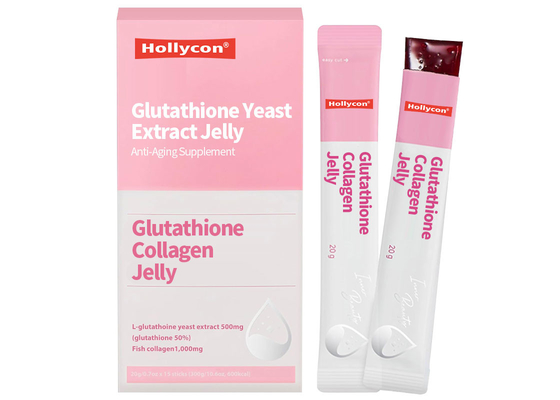 ODM Glutathione Collagen Jelly Dukungan Untuk Kesehatan Kulit Suplemen Anti Penuaan Glutathione Yeast Extract Jelly