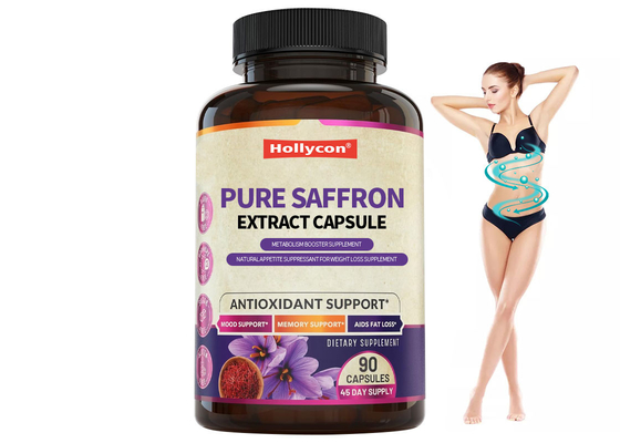 Ekstrak Saffron Murni Suplemen Kapsul OEM Untuk Digestif Sehat Booster Metabolisme