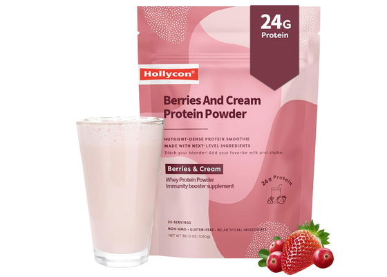 1080g Whey Protein Powder Untuk Meningkatkan Massa Otot Kekuatan Berries