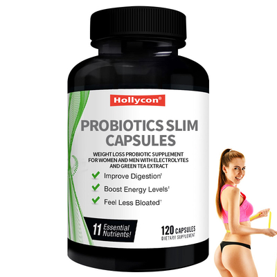 OEM Probiotik Slim Kapsul penurunan berat badan Probiotik suplemen untuk wanita dan pria dengan elektrolit dan ekstrak teh hijau