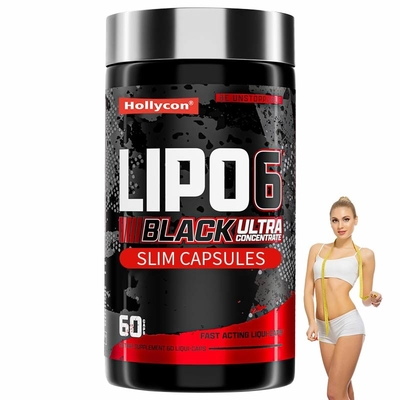 OEM Label Pribadi Lipo-6 Hitam Ultra Konsentrat Slim Kapsul Thermogenic Energizing Suplemen pembakar lemak