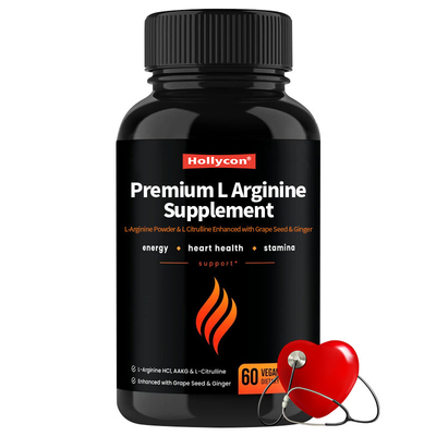 OEM Premium L-Arginine Supplement L-Arginine Powder & L-Citrulline yang ditingkatkan dengan biji anggur & jahe