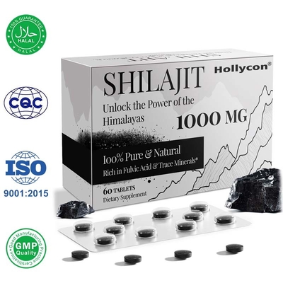 Shilajit Tablet Energi Dukungan Kekebalan Organik Shilajit untuk Pria dan Wanita