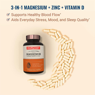 Supplier Magnesium Glycinate Kapsul Magnesium Suplemen Membantu tidur Membantu kesehatan tulang jantung Meningkatkan kekebalan