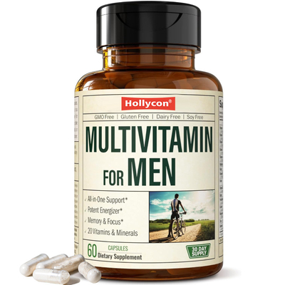 Multivitamin untuk Pria Pemasok Multimineral Vitamin Suplemen Seng Meningkatkan Fokus Energi