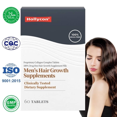 Suplemen pertumbuhan rambut khusus untuk rambut yang lebih tebal dan penuh dengan kompleks kolagen