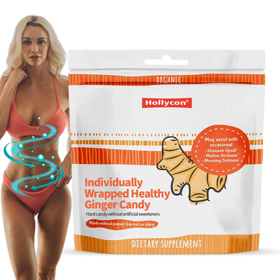 Label pribadi Ginger sehat Permen Super kekuatan Meredakan masalah pencernaan
