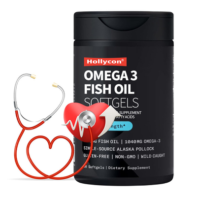 Peraturan Tanpa Burp Omega 3 Minyak Ikan Softgels Mendukung Kesehatan Kardiovaskular
