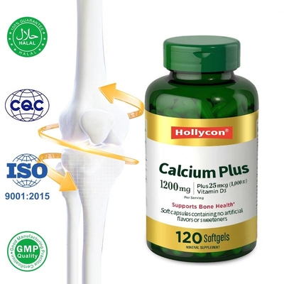 Label Pribadi Kalsium Dan Vitamin D3 Softgels Mendukung Kesehatan Tulang & Imun