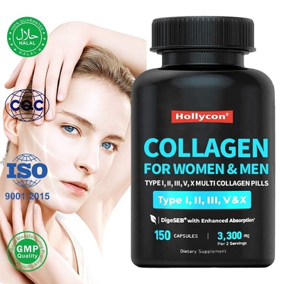 Customized Multi Hydrolyzed Collagen Peptides Kapsul Hard Untuk Kecantikan
