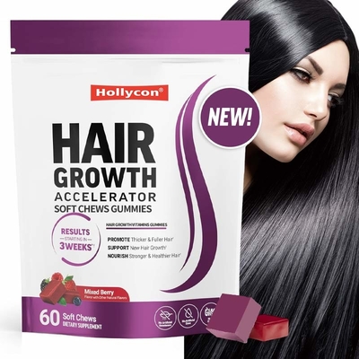 Pengcepat Pertumbuhan Rambut Permen karet untuk pertumbuhan rambut untuk kekuatan rambut