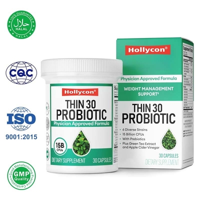 Probiotik Tipis untuk Pengendalian Berat Badan Penghilang Kembung 6 Strain untuk Kesehatan Perut