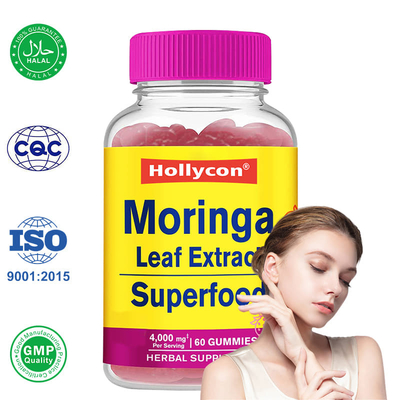Pemasok Daun Moringa Ekstrak Permen karet Antioksidan Dukungan Kekebalan Rasa Strawberry