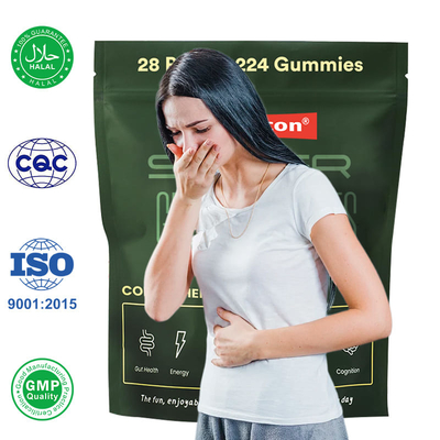Teh Hijau Permen karet Multivitamin Suplemen Spirulina Bubuk Meningkatkan Kesehatan usus Dukungan kekebalan