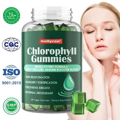 Grosir Chlorophyll Gummies Deodorant Bernafas segar Dukungan Imun & Pencernaan