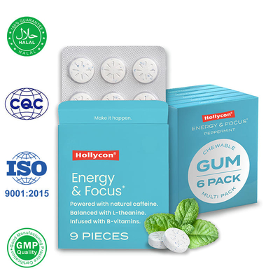 Supplier Kafe Gum L-theanine Vitamin B12 Tingkatkan Fokus Energi Brain Booster