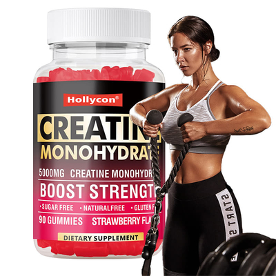 OEM Creatine Monohydrate Gummies Untuk Kekuatan Otot Chewables Creatine Monohydrate