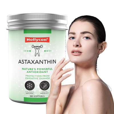OEM Islandia Astaxanthin Softgels Untuk Kesehatan Kulit 12mg Astaxanthin Softgels