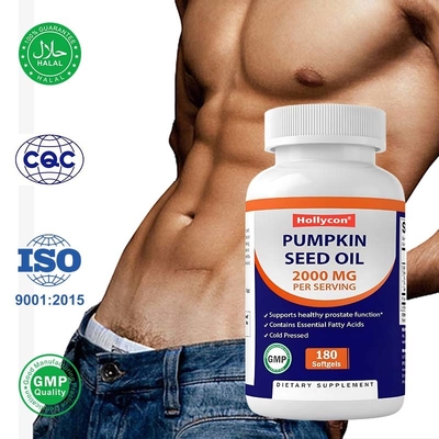 OEM Pumpkin Seed Oil Softgels Untuk Mempromosikan Kesehatan Kepala 2000 mg Pumpkin Seed Oil