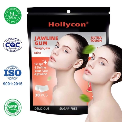Pabrik Customized Kalori-Free Hard Chewing Gum untuk Jawline Gusi Bebas Gula Gusi Energi untuk Latihan Wajah yang Efektif