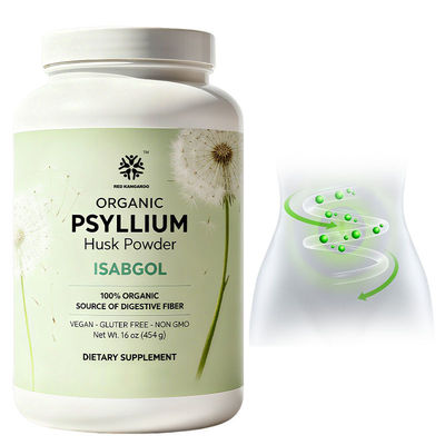 OEM / ODM Bubuk Sekam Psyllium Organik 16 oz - Bubuk Sekam Psyllium Organik untuk Pembersihan Usus & Keteraturan - Suplemen Serat Premium - Vegan, Bebas Gluten, Non-GMO Tanpa Tambahan Gula, Formula kustom