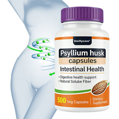 OEM/ODM Psyllium Husk Kapsul Dewasa Kesehatan Dan Regularitas Digestif Dukungan Suplemen Diet Bebas Gluten
